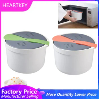 Microwave Oven Rice Cooker 2L Portable Steamer Rice Cooker Multi Function Food Steamer Pot Insulation Bento Lunch Box