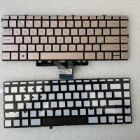 New Arab For HP Pavilion X360 14-DV 14-DW 14-DW0000 14-DV0000 Individually Backlight Rose Gold Notebook Laptop Keyboard
