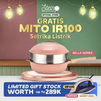 STEIN Bella series | Kukusan panci Granite Coating Greblon German White