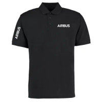 Men Polo Shirts T Shirt for Men Plane Pilots Fashion Leisure Airbus Print Men Women Cotton Polo Shirt