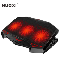 NUOXI Gaming Laptop Cooler 3 Big Fans Laptop Cooling Pad Adjustable laptop stand Dual USB LED Backlit Notebook Cooler