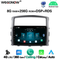 Carplay 8G+256GB DSP Android 13 Car DVD Player For MITSUBISHI PAJERO 2006-2012 Navigation GPS Radio 4G LTE Wifi Bluetooth RDS