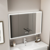 太空鋁智能鏡柜led浴室鏡壁掛觸摸屏鏡防霧洗手間鏡發光高清鏡