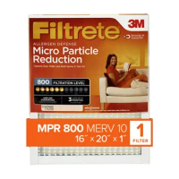 Filtrete 16x20x1 Air Filter, MPR 800 MERV 10, Micro Particle Reduction, 1 Filter