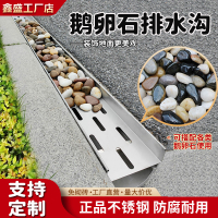 現貨速發！免運 排水溝 排水渠 排水槽 溝蓋板 花園鵝卵石不銹鋼線性排水溝樹脂U型槽庭院縫隙式下水道溝槽蓋板 八折下殺 特價出 可開發票