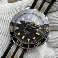 STEELDIVE SD1957 Men's Mechanical Watch 300M Waterproof Swiss Luminous Ceramic Bezel NH35 Luxury Retro Sea Horse Dive Wristwatch