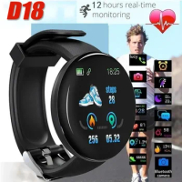 Smart Watch D18 Men Blood Pressure Waterproof Smartwatch Women Heart Rate Monitor Fitness Tracker Watch Sport For Android IOS