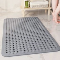 尚美巢品浴室防滑地墊 沖涼房廁所防跣地蓆 淋浴間專用吸水防滑墊- 斜紋泡泡-深灰 36cm*69cm【按摩腳底】【快速排水】