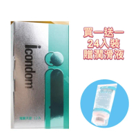 【ICONDOM 艾康頓】買一送一加贈日本潤滑液 薄翼天使保險套(#24入裝#舒適保護#安全無憂#性愛體驗#情趣增添)