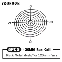5 Piecces 120mm Fan Grills 120x120m Metal Mesh Finger Protector for 120mm Fan PC Laptop Computer Case Fan LED Fans