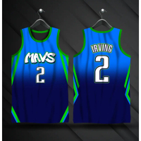 Jersi MAVS KYRIE IRVING # 2, Rekaan BARU DALLAS MAVERICKS, Nama dan Nombor Tersuai Percuma, Jersi Bo