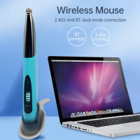 2.4G Wireless Mouse Pen 4 Keys Vertical Pen-Shaped Stylus BT Connect Support Voice Translation Adjust DPI Speed Digital Pen