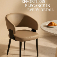 Italian Modern Dining Chair Light Luxury Upholstered Backrest Armrest Fashion