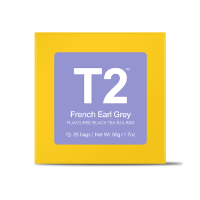 【T2 Tea】法式伯爵茶25茶包x2g_1盒(漂亮花瓣和香氣的經典佛手柑風味紅茶)