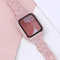 Slim Resin strap for apple watch bands Ultra 2 49mm 40mm 38mm 44mm correas women bracelet iwatch series 5 se 6 7 8 9 45mm 41mm