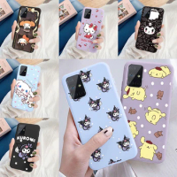 for Samsung Galaxy A51 A71 4G A 71 51 5G Phone Case Cute Kuromi Melody Pom Pom Purin Dog Kitty Cat Soft TPU Silicone Anime Cover
