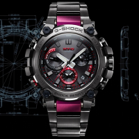 CASIO 卡西歐 MT-G系列 太陽能x藍牙 電波雙核心防護腕錶 禮物推薦 畢業禮物 50.9mm / MTG-B3000BD-1A