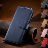 Leather Wallet Case For Samsung Galaxy S24 S23 S22 S21 S20 Ultra FE S10 S9 S8 Plus S7 Edge Flip Phone Bags Case Card Slot Holder