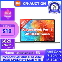 Original Xiaomi Book Pro 16 2022 Laptop 16 Inch 4K OLED Touch Screen Intel Core i7-1260P/i5-1240P 16G Notebook Windows 11 PC