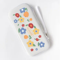 Flower Print Carrying Case Compatible with Nintendo Switch Lite, Portable Nintendo Switch Lite Bag for Switch Lite with Storage