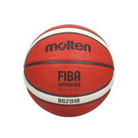 【MOLTEN】12片橡膠深溝籃球#5-戶外 室外 訓練 5號球 橘米白黑(B5G2010)