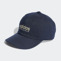 【adidas 愛迪達】LOW DAD CAP 藍色 刺繡 帽子 棒球帽 老帽 穿搭(HT2041)