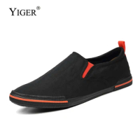 YIGER New Loafers Men's Cavans shoes man Vulcanized shoes Spring Light male casual slip-on shoes driving shoes boat shoes 2023