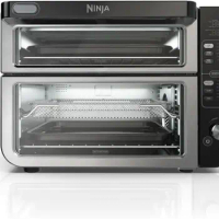 12-in-1 Double Oven with FlexDoor, FlavorSeal &amp; Smart Finish, Rapid Top Convection and Air Fry Bottom , Bake, Roast, Toast