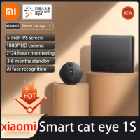 Xiaomi Smart Cat Eye 1S Video Doorbell Door Mirror Camera 5" IPS Screen Infrared Night Vision AI Face Recognition Anti-Theft