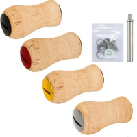 Fishing Reel Handle Knob DIY Wood Cork Handle Knobs Replacement Parts for Baitcast/Daiwa/Spinning Fishing Reels Dropship