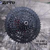 ZTTO 12S 9-50T Cassette MTB Bike 12 Speed XD Compatible Black 556% Range 12V K7 Freewheel Sprocket Mountain Bicycle Flywheel