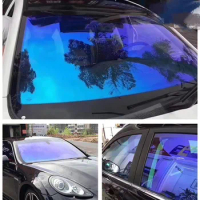 90cmX3m Chameleon Film Car Front Windshield Tint Foil High Heat Resistant foil Window Glass Sticker Sun Solar Protection