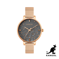 【KANGOL】英國袋鼠 繁花似錦浮雕腕錶 / 手錶 (優雅灰) KG72539-06Z