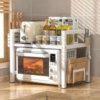 微波爐置物架可伸縮廚房收納電飯鍋烤箱架家用廚房架子置物架桌面