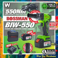 Bossman BIW550 1/2 Inci Heavy Duty 550Nm Cordless Impact Wrench dengan Motor Tanpa Berus.