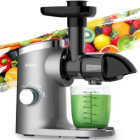 Slow Masticating Juicer, Aeitto Cold Press Jucier Machines, with Triple Modes,Reverse Function &amp; Quiet Motor, Easy to Clean