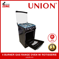 Union UGCR 510 Gas Range / 4 Gas Burners with Auto Ignition / Gas Oven with Rotisserie / Gas range