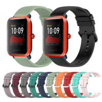 20mm 22mm Silicone Sports Strap For Huami Amazfit Bip S Band U GTS2 Mini GTR 42mm 47mm GTR2 Bracelet Watch bands