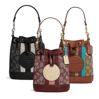 COACH MINI DEMPSEY圓標LOGO兩用水桶包(迷你/任選)
