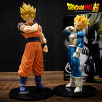 Bandai Dragon Ball 22cm Son Goku Vegeta Figure Super Saiyan Figure Anime Collectible Figurines for Kids DBZ Action Figure Model