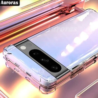 Auroras For Google Pixel 8 Pro Cover Clear Silicone Airbag Border Shockproof Soft Shell For Google Pixel 8 Phone Case