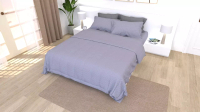 Adela Sprei &amp; Bed Cover ADELA Bedcover Set 120x200x30 Single Size - Elegant - LILAC GREY