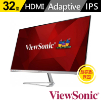 ViewSonic 優派 VX3276-MHD-3 32型 IPS 美型 窄邊框螢幕(HDR10/內建喇叭)