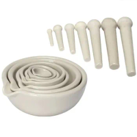 Laboratory Ceramic White Porcelain Mortar Medical Custom Pestal Laboratory Stone Mortar And Pestle Set For Grinding Food