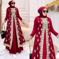 ABAYA GAMIS BORDIR TABUR MEWAH (LAPISAN SERUTY DEPAN BELAKANG) Dress Wanita Muslim gamisabaya