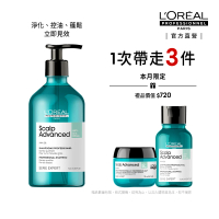 L’OREAL 巴黎萊雅PRO 絲漾博水楊酸控油洗髮精500ml(控油/蓬鬆/扁塌髮救星/洗髮精)