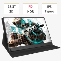13.3" 3K Portable Computer Monitor For Mac Book Pro 2018 IPAD Pro PC Laptop Phone HDR Gaming Monitor For PS4 Pro XBOX Switch Ns