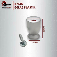 (6 PCS) Knob Lemari Plastik Motif Bola Poky Gelas Cum-Cum Jati Handle Tarikan Pintu Laci Kitchen Set