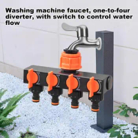 4 Way Water Distributor Garden Irrigation Hose Splitter Faucet Splitter for Garden Hose Water Connec