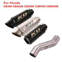 Motorcycle Exhaust Tip Silencer Muffler Pipe Middle Mid Link Tube Connection for Honda CBR500 CB500X CB500F CB400 CBR400